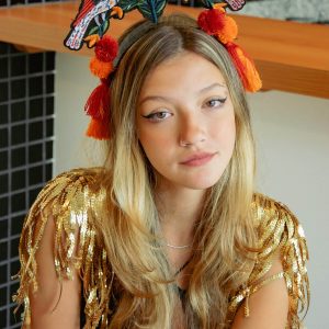 Ombreira Lantejoula Dourada